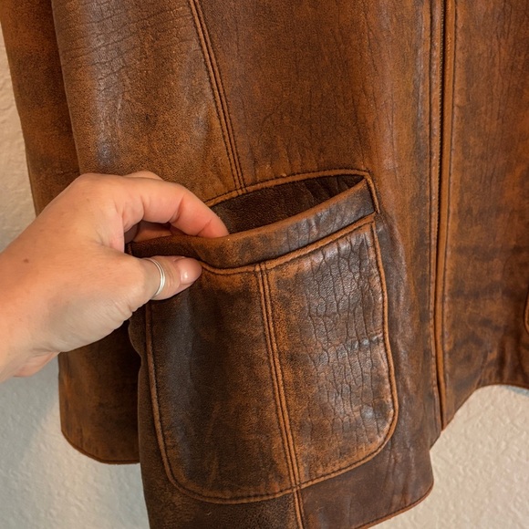 The Territory ahead Brown Leather Jacket - Picture 2 of 10